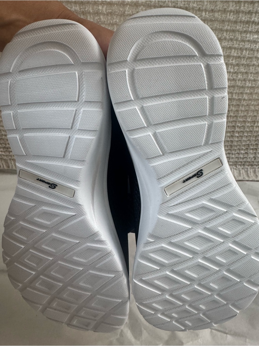 Skechers S Sport Memory Foam Black and Tan Slip-On Sneakers - Picture 8 of 8